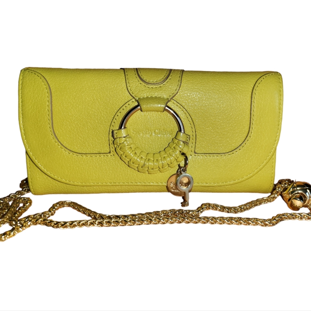 💎CHLOé💎EUC Goatskin Hana Long Wallet Retro